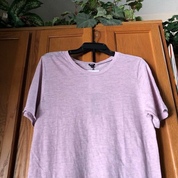 NWT MONROW Burn Out Oversized Crew Neck Tee Lavender - M - Picture 3 of 12